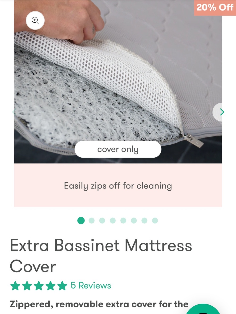 Newton Breathable Gray Bassinet Mattress Cover